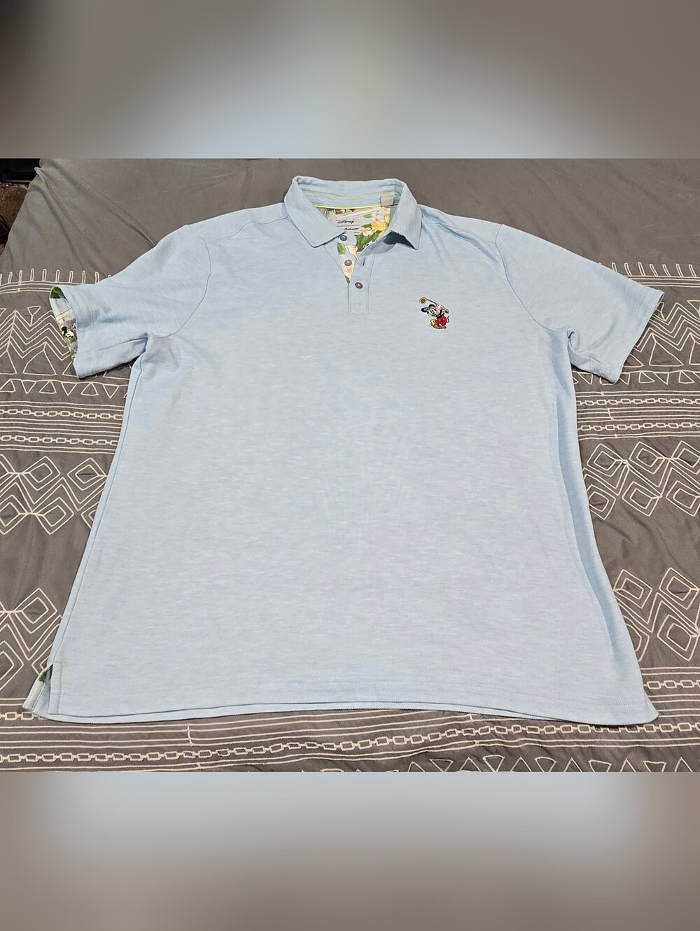 Disney X Tommy Bahamas Postcard To Paradise Five O'Clock Polo Size XL